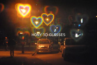 Kalp Kırma Gözlük Gökkuşağı Kağıt Gözlük 250g Customzed Baskı