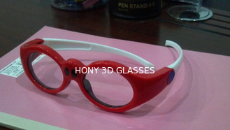 Özel Çocuk Lcd Lensler TV Kırmızı Çerçeve için DLP Bağlantı 3D Gözlük 120Hz